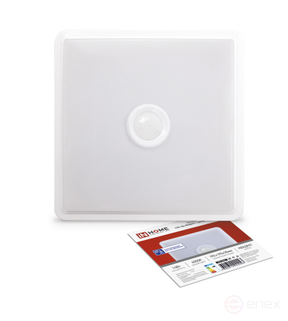 Светильник светодиодный СПБ-2Д-КВАДРАТ 14Вт 4000К 1100Лм 190мм с датчиком белый IN HOME