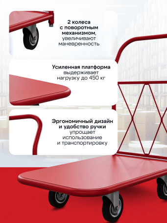 Тележка платформенная ТП 3 RT (600х1000) колёса d 160