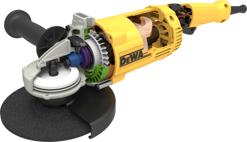 Angle grinder, 230 mm, 2600 W, DEWALT DWE496-KS
