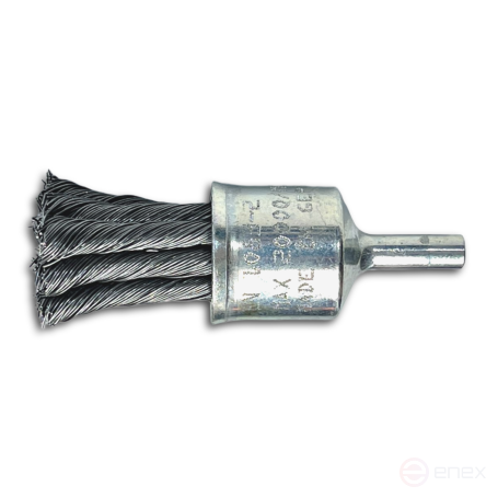 Brush harness brush, D22 mm, shank 6 mm, 8 bundles, straight steel wire STH 0.50 mm, length of the working part 28 mm