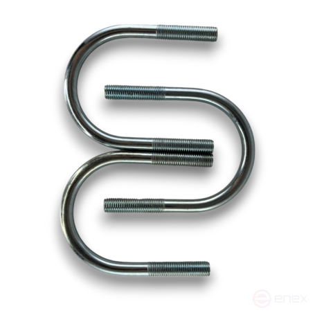 Керн Комплект хомут U образный гост 24137-80 м12х80 + 2 гайки + 2шайбы. Оцинкованный. 5 комплектов RKU00120802005