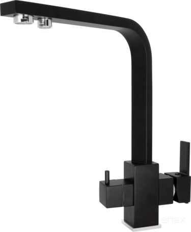 ABF-3KR-3H, Hybrid drinking faucet mixer, for ABF-TRIA and ABF-OSMO drinking systems, CHARCOAL series, 3 in 1, black color