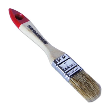 Brush "SANTOOL" flat 1" natural bristles wooden handle