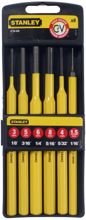 Set of 6 rods STANLEY 4-18-226, 1⁄16(1.5 mm)-1⁄8(3 mm)to 5⁄32(4 mm)to 3⁄16(5 mm)-1⁄4(6 mm)to 5⁄16(8 mm)