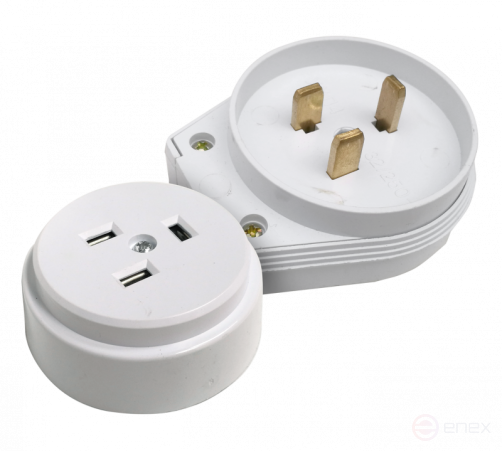 Oven Socket RS/HS 32A 250V Plastic Patch White 9123 IN HOME