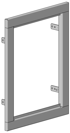 MULTICOLOR Front panel of the shield 1-x dv. (500x630) / Housing of the shield IP30 RAL7035 (built-in type of execution) (WxHxD)