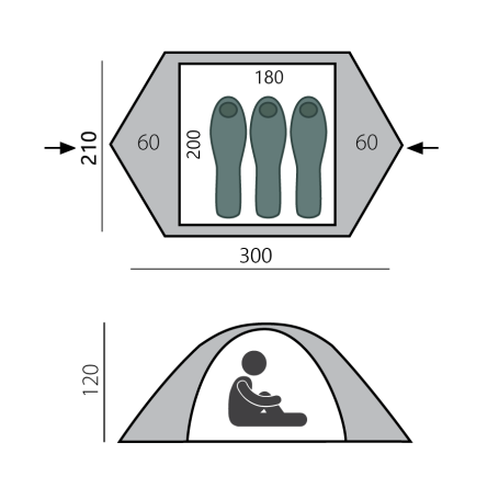 Палатка BTrace Flex 3 быстросборная (Зеленый)