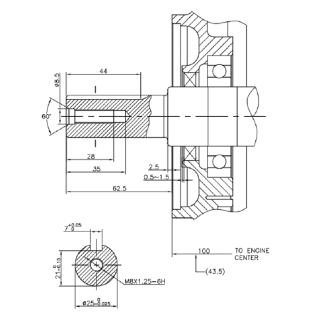 Loncin G390FD D25 5A engine