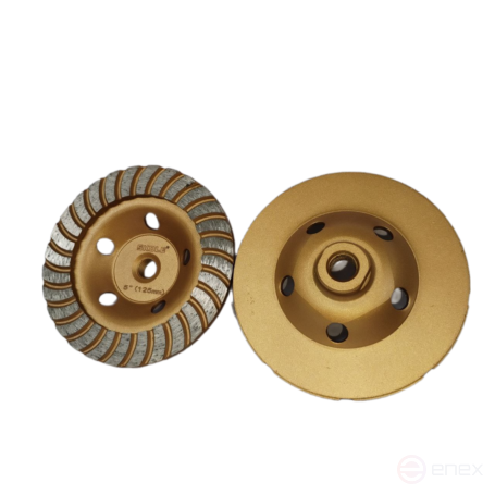 Чашка алмазная зачистная Skole Турбо 125 мм с фланцем М14 AK2-125M14