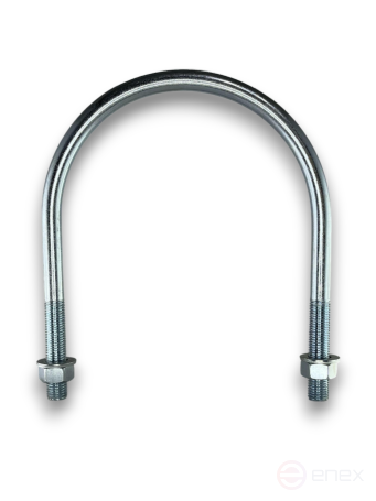 Керн Комплект хомут U образный гост 24137-80 м16х185 + 2 гайки + 2шайбы. Оцинкованный. 1 комплект RKU00161852001