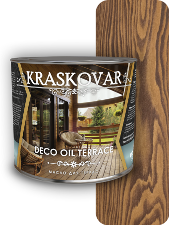 Масло для террас Kraskovar Deco Oil Terrace Орех гварнери 2,2 л.