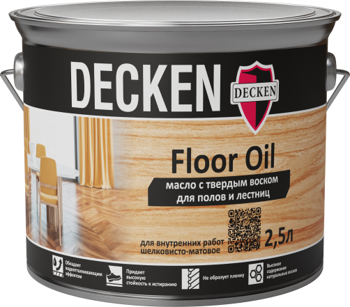Oil for all types of wooden floors DECKEN Floor Oil, 2.5 l