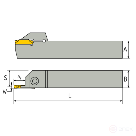 Grooved (cut-off) holder MGEHR2525-2-30 ToolPro