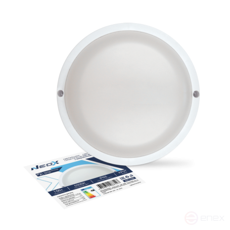 LED Sealed Lamp SPP MD-1565-KRUG 15W 6500K 1350Lm with Microwave sensor IP65 140mm NEOX