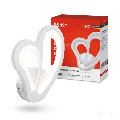 Светильник светодиодный ELEGANT IRIS 15Вт 230В 3000-6500K 1200Лм STEP COLOR белый IN HOME
