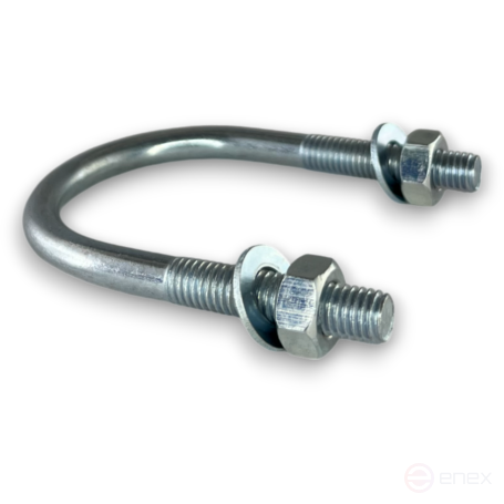 Керн Комплект хомут U образный гост 24137-80 м8х45 + 2 гайки + 2шайбы. Оцинкованный. 10 комплектов RKU00080452010