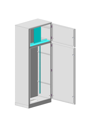 MULTICOLOR Housing VRU-2 IP-54 (600x1800x450) (WxHxD) RAL 7035; without mounting panels