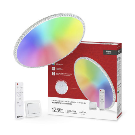 LED Lamp NEO MYSTERY-125RGB-WH 125W 230V 3000-6500K 10000Lm 465x60mm DN White IN HOME