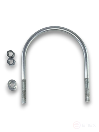 Керн Комплект хомут U образный гост 24137-80 м16х190 + 2 гайки + 2шайбы. Оцинкованный. 1 комплект RKU00161902001