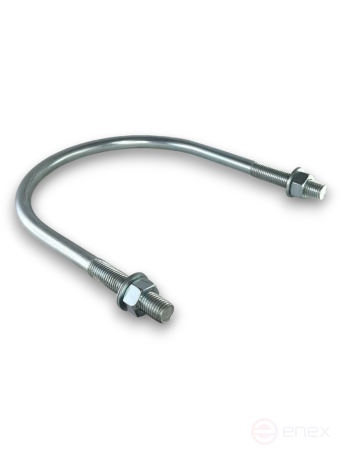 Керн Комплект хомут U образный гост 24137-80 м16х195 + 2 гайки + 2шайбы. Оцинкованный. 1 комплект RKU00161952001