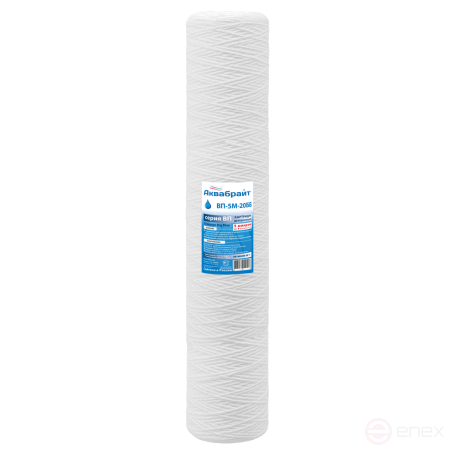 VP-5M-20 BB, AQUABRIGHT rope cartridge for mechanical water purification, 5 microns. Big Blue 20"