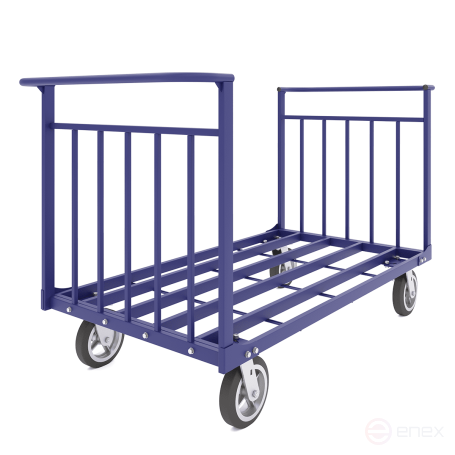 Тележка усиленная каркасная с двумя ручками ТТД 5 (700х1200) колеса d200мм усиленные