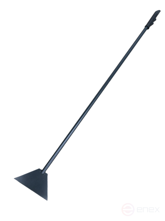 The ice scraper is 150mm. with metal handle d-18mm powder-coated (handle length-1.2m)