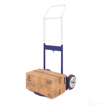 Тележка грузовая с дополнительной полкой и выдвижной ручкой КГ 100 П колеса пневмо d 200мм. г/п 100 кг