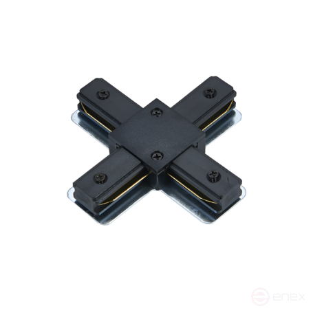 Коннектор X-тип XRB-BL для шинопровода RB черный IN HOME