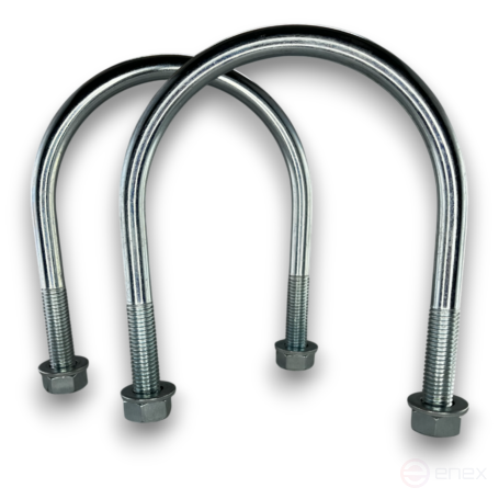 Керн Комплект хомут U образный гост 24137-80 м12х110 + 2 гайки + 2шайбы. Оцинкованный. 5 комплектов RKU00121102005