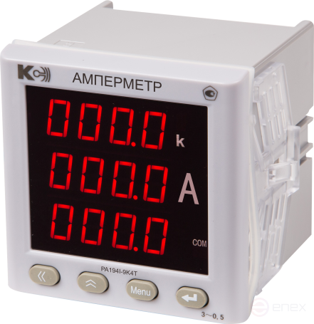 Ammeter PA194I-9K4T-00301-5A/5A-4...20mA-K-0.2