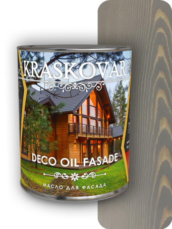 Масло для фасада Kraskovar Deco Oil Fasade Серое небо 0,75 л.