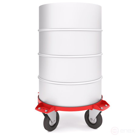 Тележка для бочки (d765мм, высота 48мм, борт 30мм, RAL 5002) г/п 220кг. колеса d160мм.