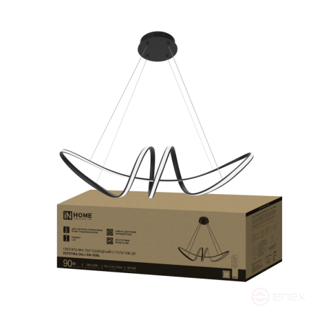 LED lamp ESTETIKA DALI-SM-90BL 90W 230V 3000-6500K 760x210x210mm 1.2m cable DN black IN HOME