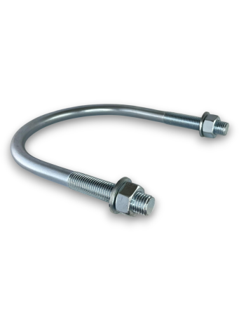 Керн Комплект хомут U образный гост 24137-80 м16х150 + 2 гайки + 2шайбы. Оцинкованный. 1 комплект RKU00161502001