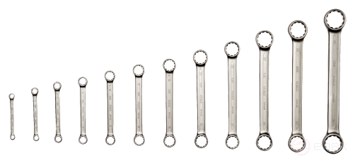 Набор двусторонних накидных ключей, 12 шт. (6 - 32 мм), чехол