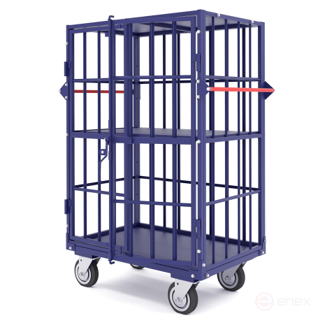 Tubular cabinet with two doors SHTM 6 (800x1200x1500) wheels d 200mm