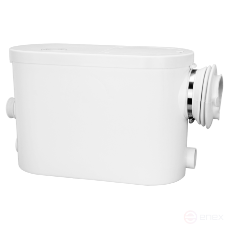 STP-200 LUX, Toilet pump chopper. Side connection of toilet, sink and shower. Production. 145 l/min. Powerful. 400 Watts.