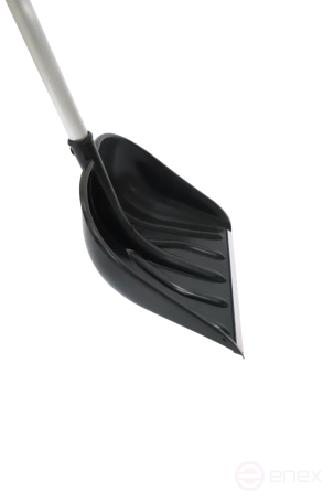 ACG Лопата "Метель" снегоуборочная 400х400 пластик черная с ал. накладкой ал. черенком и ручкой 1021807
