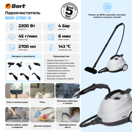 Steam cleaner BORT BDR-2700-R