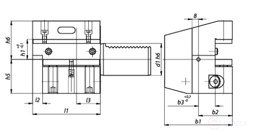 Резцедержатель осевой перевернутый NORGAU industrial правый C3-40x85x12,5 мм