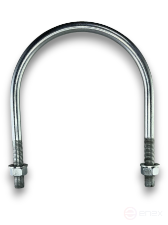 Керн Комплект хомут U образный гост 24137-80 м16х190 + 2 гайки + 2шайбы. Оцинкованный. 1 комплект RKU00161902001