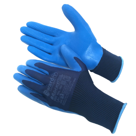 Nylon gloves with stamped latex coating Gward Rocks