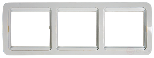 Рамка тройная горизонтальная CLASSICO белая 2303H IN HOME