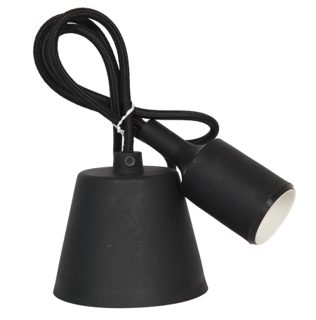 E27 Silicone Cartridge with 1m Cord Black IN HOME