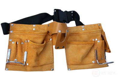 Split Leather Tool Apron with 10 Pockets