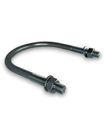 Керн Комплект хомут U образный гост 24137-80 м16х145 + 2 гайки + 2шайбы. Оцинкованный. 1 комплект RKU00161452001