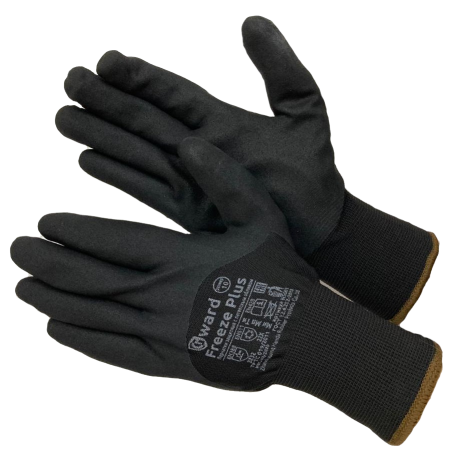Double winter gloves with fleece and foamed nitrile Gward Freeze Plus