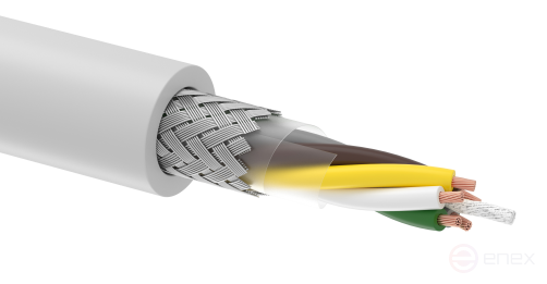 Кабель гибкий передачи данных, экранированный, маслостойкий LIYCY 4X0,5