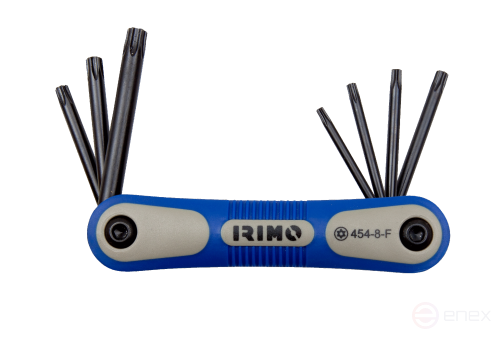 Набор Г-образных ключей с закаленным наконечником Torx, с чернёной поверхностью, складной, 8 шт. TR10-TR45